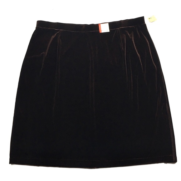Avenue Dresses & Skirts - Avenue Plus Size Brown Velvet Pull-On Skirt